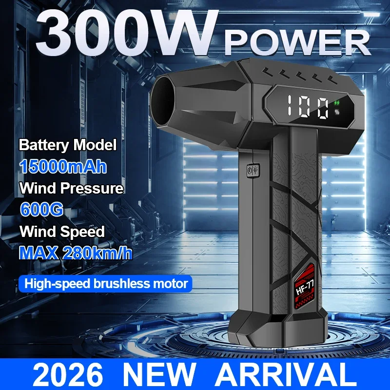 Dryer Car Blower - Ventilador Turbo de 15000mAh com 5