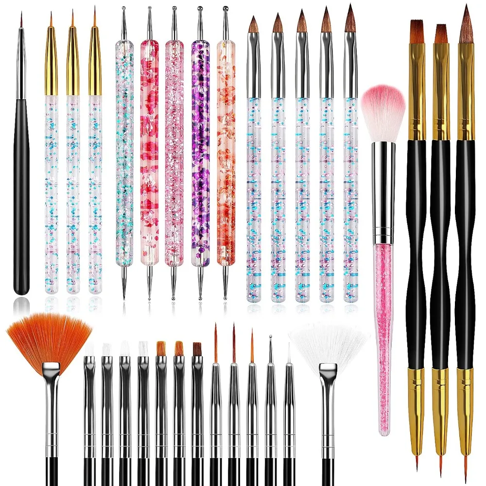 32 pincéis para arte em unhas, - Detailing Brush Set avaliação e preço