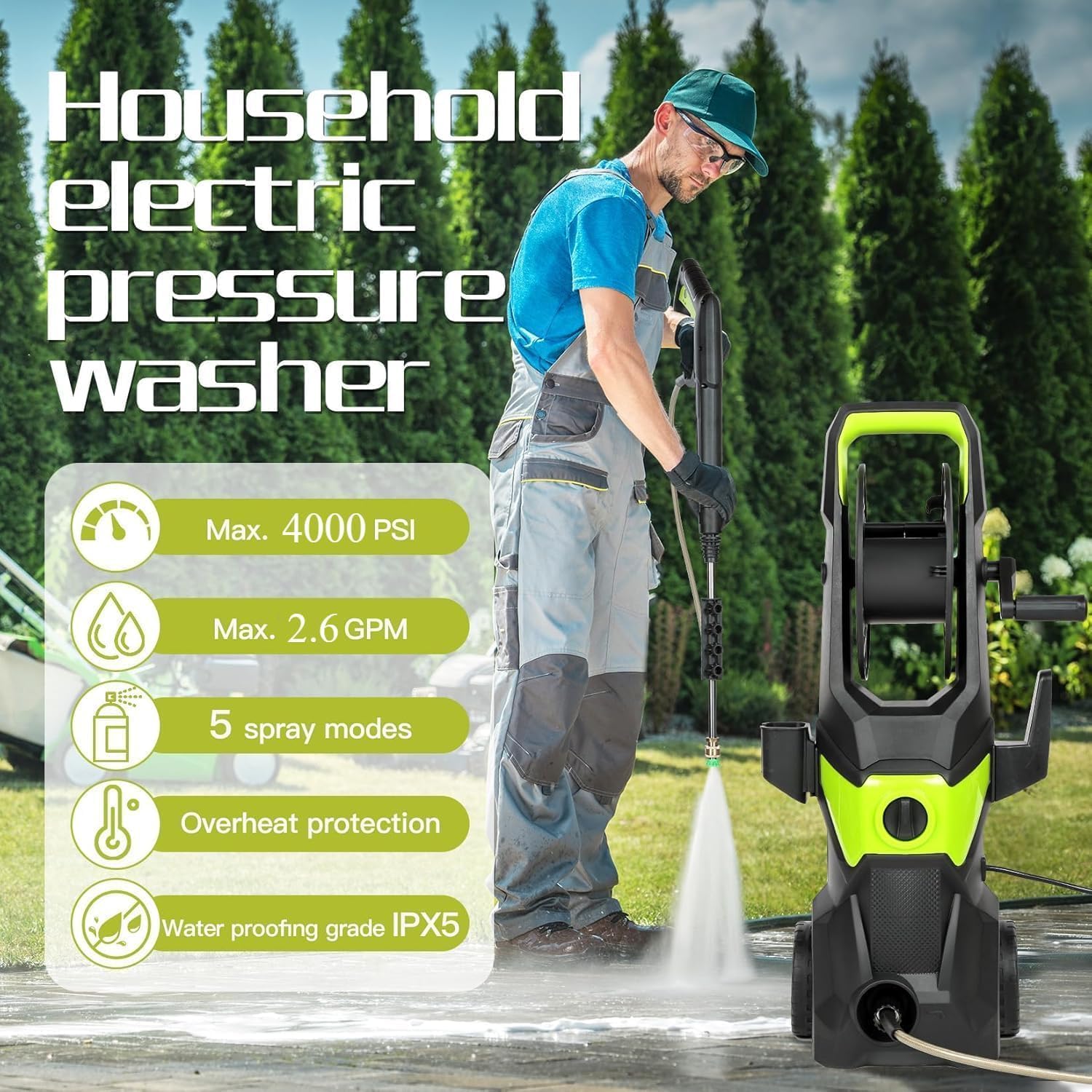 Lavadora de pressão elétrica 4 - Pressure Washer Foam Gun avaliação e preço